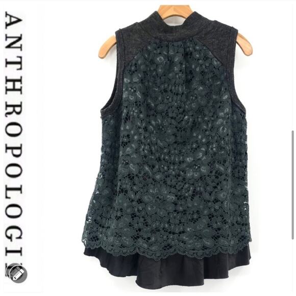 Anthropologie lace knit top - Picture 4 of 12